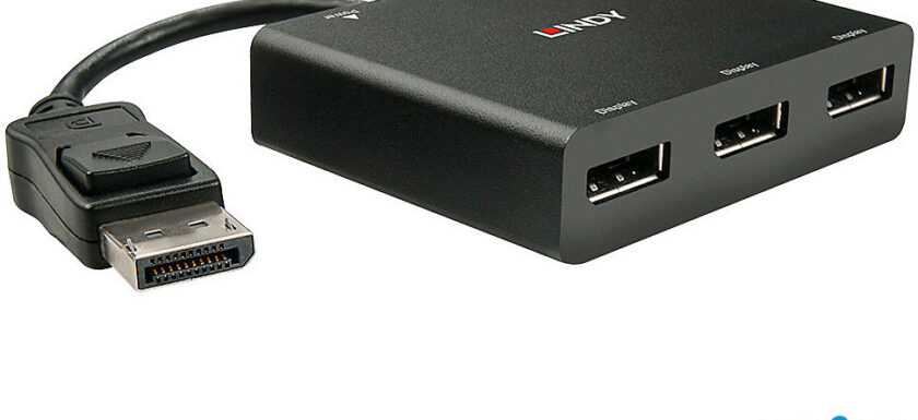 Lindy 38428 Rozdzielacz hub) 3x Mini DisplayPort DisplayPort 1.2 MST LY-38428