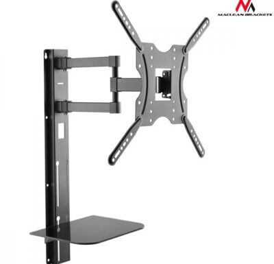 Maclean Uchwyt TV 32"-55" z półką na DVD 30kg VESA 400x400 MC-772