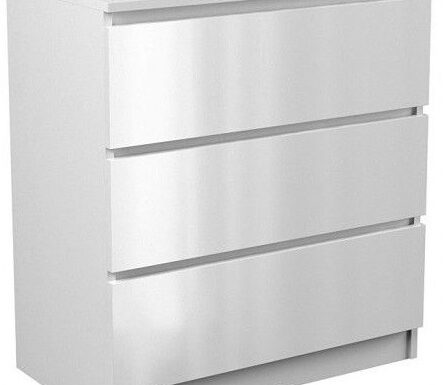 Elior Lakierowana komoda Eliva 2X - biały połysk
