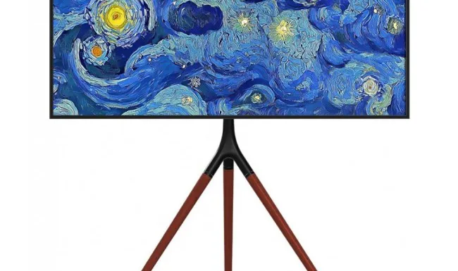 Techly 105209 Stojak podłogowy TV LED/LCD 45-65 cali 32kg tripod drewno | 105209