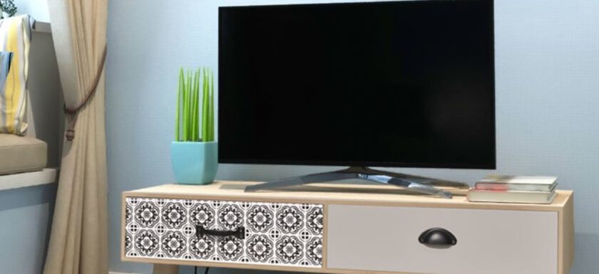 vidaXL Stolik pod telewizor brązowy 100x40x35 cm