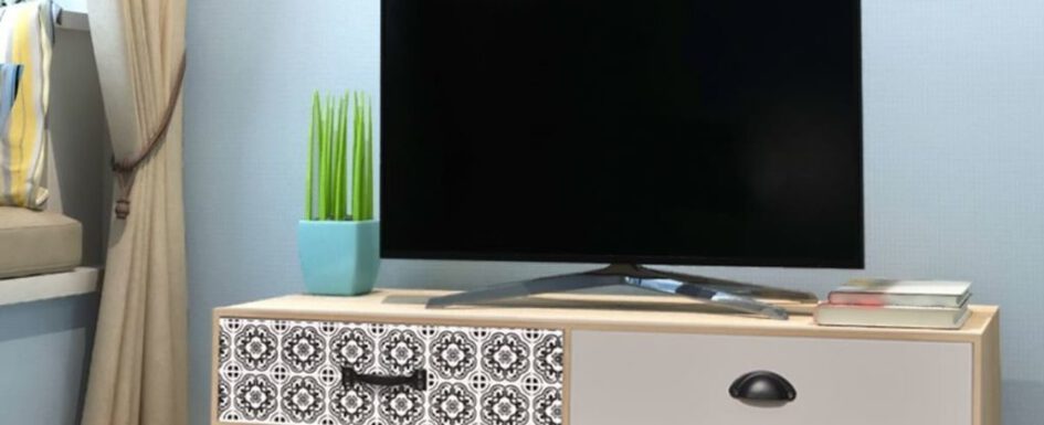 vidaXL Stolik pod telewizor brązowy 100x40x35 cm