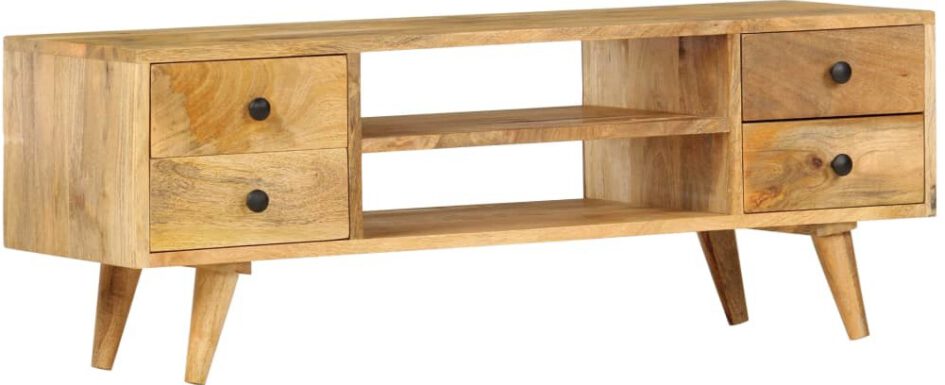 vidaXL Szafka pod TV, 110 x 35 x 40 cm, lite drewno mango